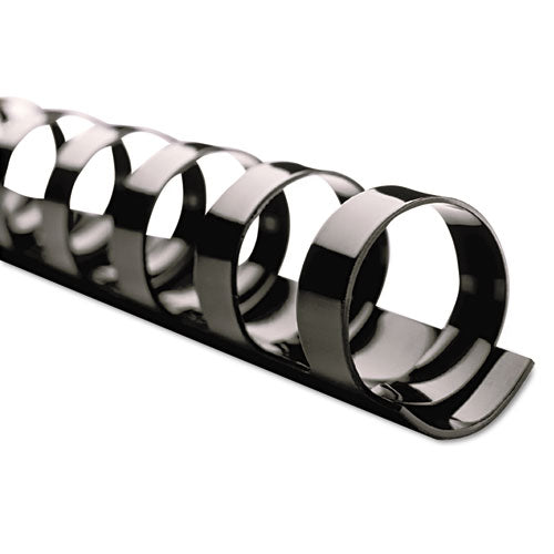 Combbind Standard Spines, 1-2" Diameter, 90 Sheet Capacity, Black, 100-box