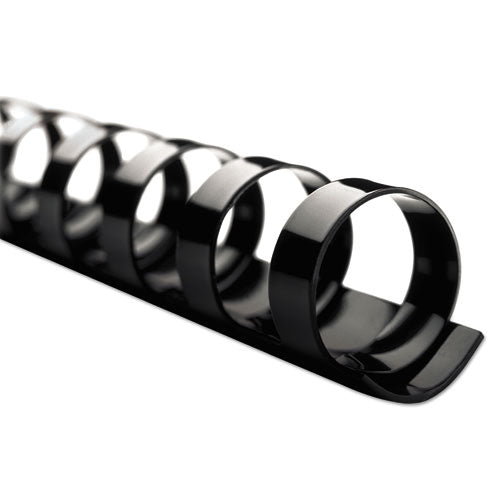 Combbind Standard Spines, 3-4" Diameter, 160 Sheet Capacity, Black, 100-box