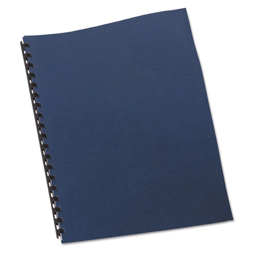 Linen Textured Binding System Covers, 11 X 8 1-2, Navy, 200-box