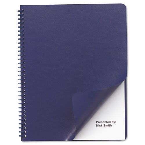 Leather Look Presentation Covers For Binding Systems, 11 X 8.5, Black, 200 Sets-box
