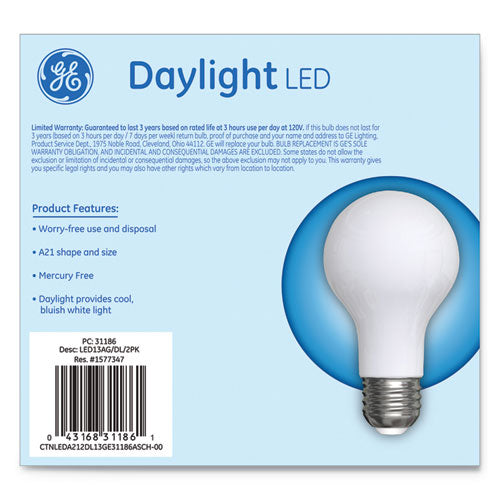 Led Classic Daylight A21 Light Bulb, 13 W, 2-pack