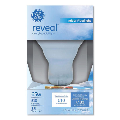 Incandescent Reveal Br30 Light Bulb, 65 W