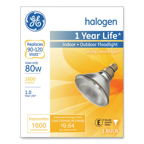Energy-efficient Par38 Halogen Bulb, 80 W, 2-pack