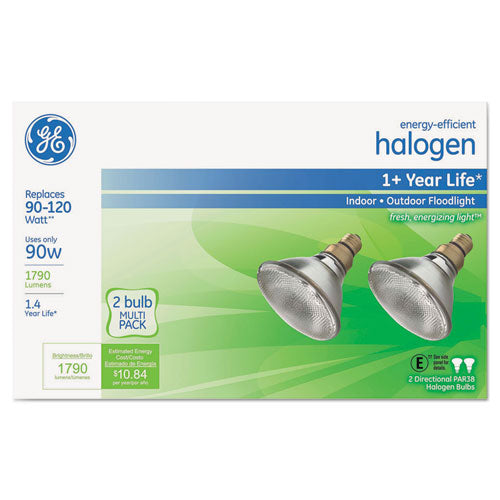 Energy-efficient Par38 Halogen Bulb, 80 W, 2-pack