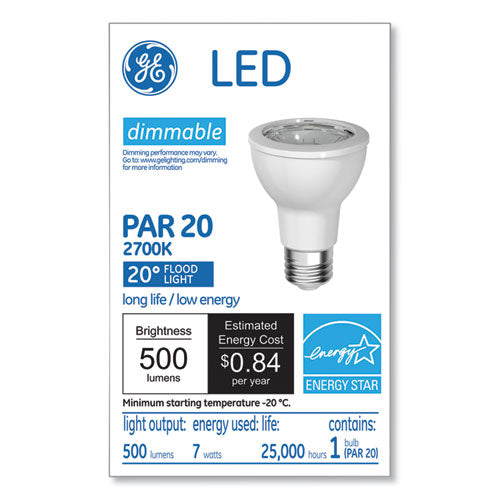 Led Par20 Dimmable Warm White Flood Light Bulb, 3000k, 7 W