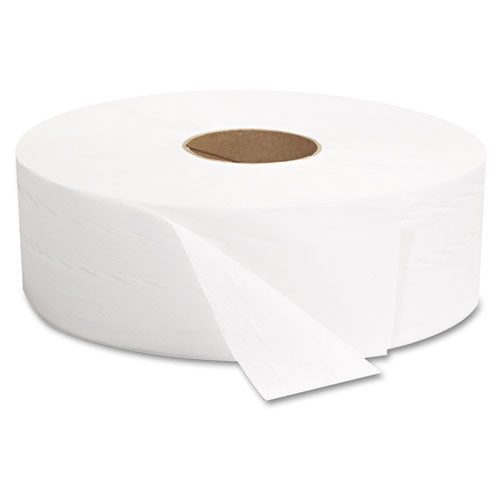 Jrt Jumbo Bath Tissue, Septic Safe, 2-ply, White, 12" Diameter, 1,378 Ft Length, 6-carton