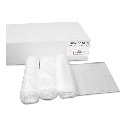 High Density Can Liners, 30 Gal, 10 Microns, 30" X 36", Natural, 500-carton