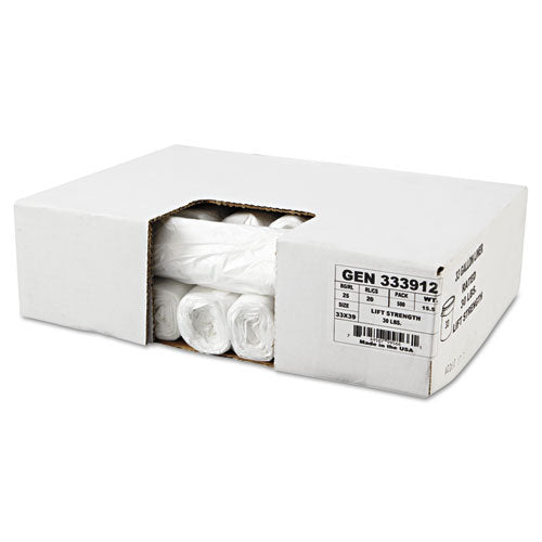 High-density Can Liners, 33 Gal, 9 Microns, 33" X 39", Natural, 500-carton