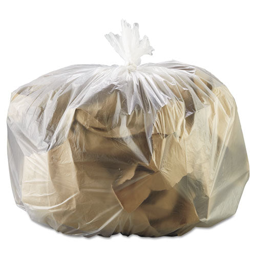 High Density Can Liners, 33 Gal, 13 Microns, 33" X 39", Natural, 250-carton
