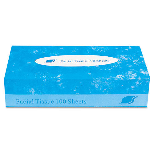 Facial Tissue,  2-ply, White, Flat Box, 100 Sheets-box, 30 Boxes-carton