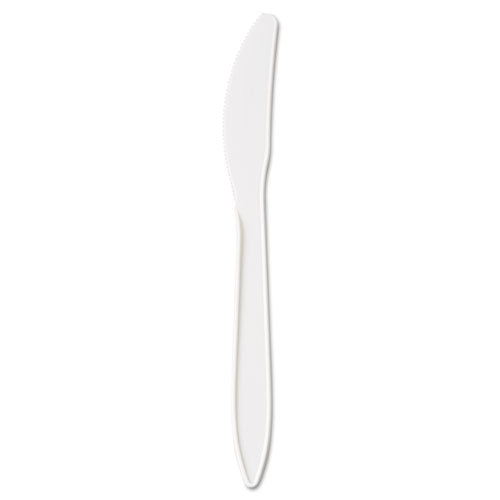 Medium-weight Cutlery, Knife, White, 1000-carton