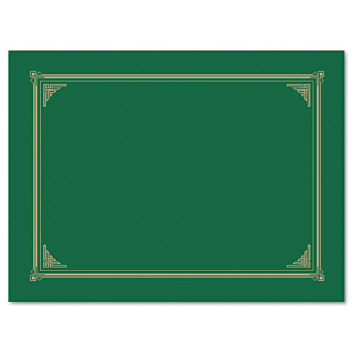 Certificate-document Cover, 12 1-2 X 9 3-4, Green, 6-pack