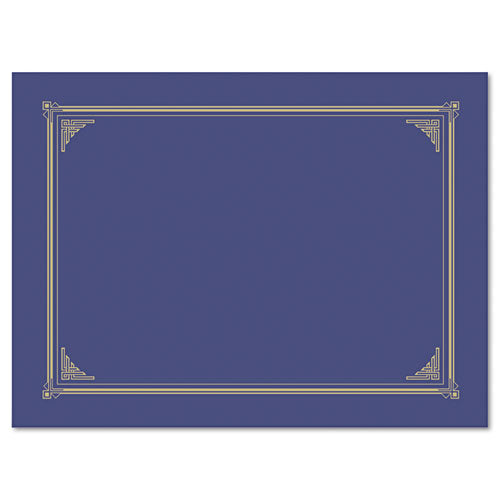 Certificate-document Cover, 12 1-2 X 9 3-4, Metallic Blue, 6-pack