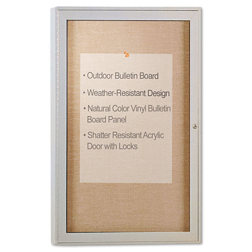 Enclosed Outdoor Bulletin Board, 48 X 36, Satin Finish