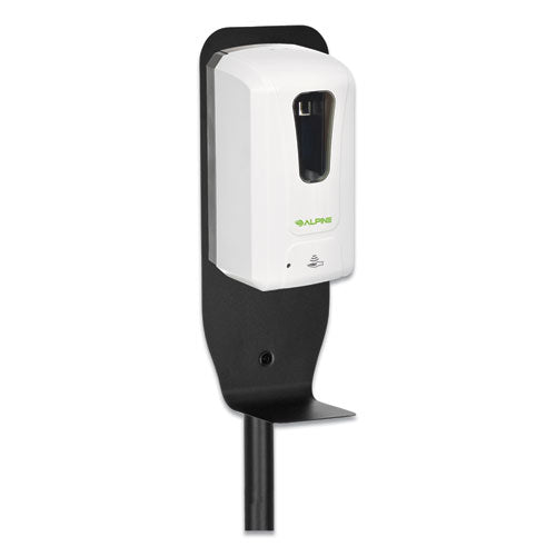 Automatic Hands-free Foam Hand Sanitizer-soap Dispenser With Floor Stand, 1,200 Ml, 6 X 4.4 X 45, White-black Stand