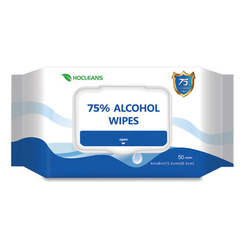 Personal Ethyl Alcohol Wipes, 6 X 8, White, 50-pack, 24 Packs-carton