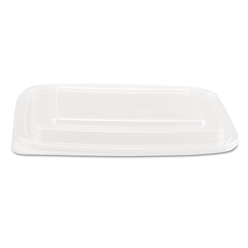 Microwave Safe Container Lid, Plastic, Fits 24-32 Oz, Rectangular, Clear, 75-bag