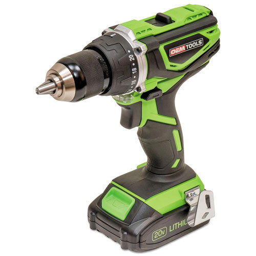 Heavy Duty 20v Cordless Hammer Drill, 2000 Rpm, 1-2" Jacob's Chuck, 20 Volt