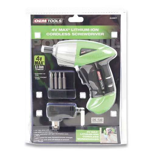 4v Max. Li-ion Cordless Screwdriver, 230 Rpm