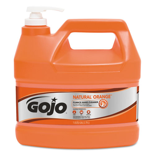 Natual Orange Pumice Hand Cleaner, Citrus, 1 Gal Pump Bottle, 4-carton