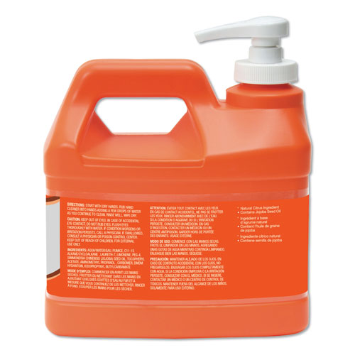 Natural Orange Pumice Hand Cleaner, Citrus, 0.5 Gal Pump Bottle, 4-carton