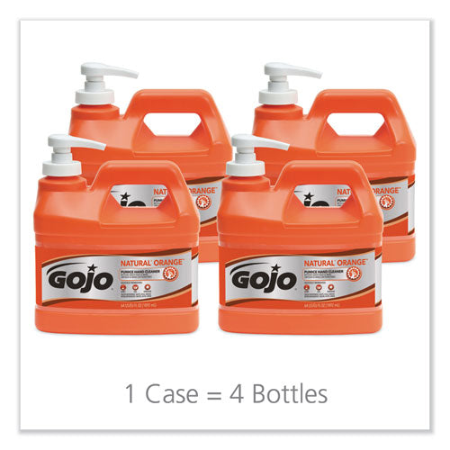 Natural Orange Pumice Hand Cleaner, Citrus, 0.5 Gal Pump Bottle, 4-carton