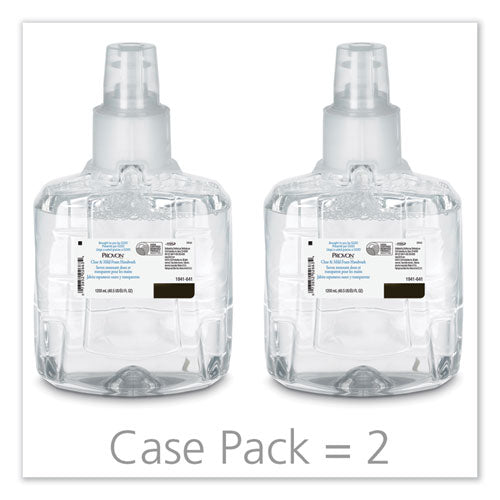 Clear & Mild Foam Hand Wash, 1200ml Refill, Unscented, 2-carton