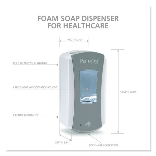 Ltx-12 Dispenser, 1200 Ml, 5.75" X 3.38" X 10.63", Gray-white, 4-carton