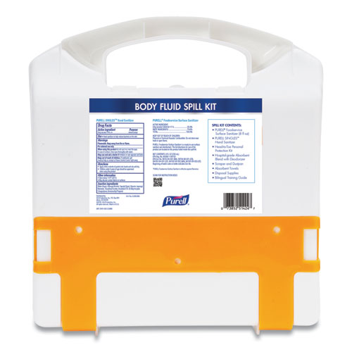 Body Fluid Spill Kit, 4.5" X 11.88" X 11.5", One Clamshell Case With 2 Single Use Refills-carton