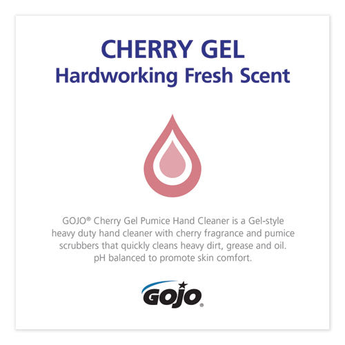 Cherry Gel Pumice Hand Cleaner, 2000 Ml Refill, 4-carton