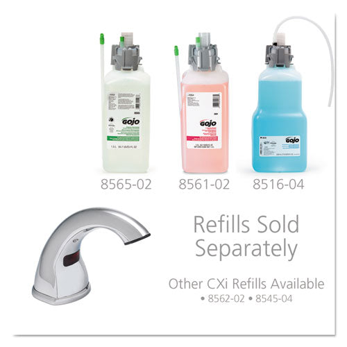 Cxi Touch Free Counter Mount Soap Dispenser, 1500 Ml-2300 Ml, 2.25" X 5.75" X 9.39", Chrome