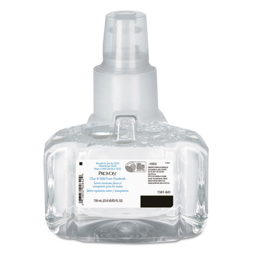 Clear & Mild Foam Hand Wash, 700ml Refill, Unscented, 4-carton