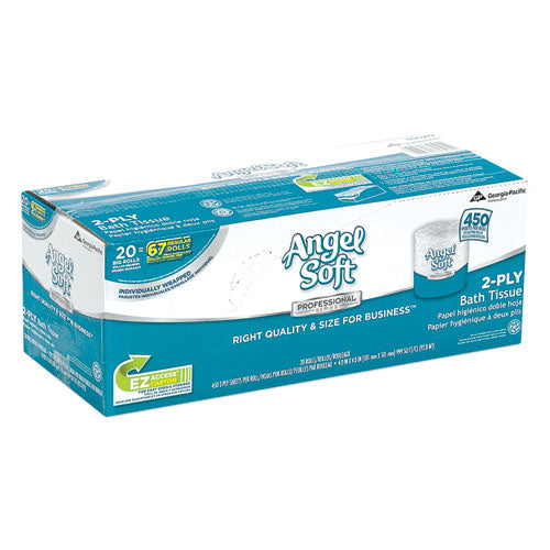 Angel Soft Ps Premium Bathroom Tissue, Septic Safe, 2-ply, White, 450 Sheets-roll, 20 Rolls-carton