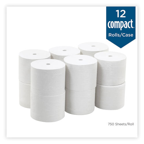 Angel Soft Ps Compact Coreless Bath Tissue, Septic Safe, 2-ply, White, 750 Sheets-roll, 12 Rolls-carton