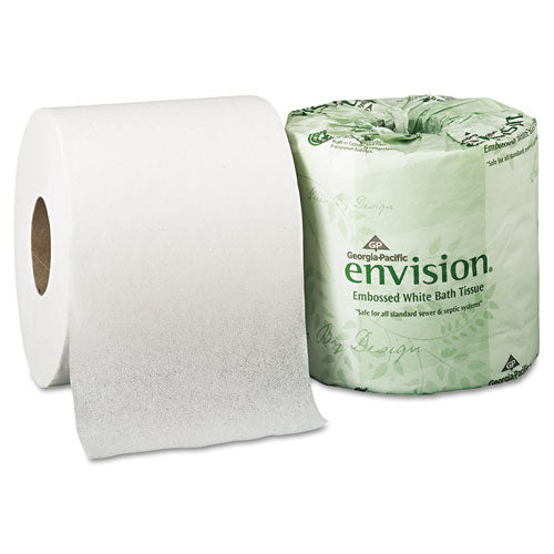 Embossed Bathroom Tissue, Septic Safe, 1-ply, White, 550 Sheets-roll, 40 Rolls-carton