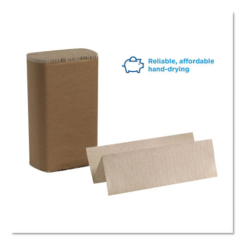 Pacific Blue Basic M-fold Paper Towels, 9.2 X 9.4, Brown, 250-pack, 16 Packs-carton