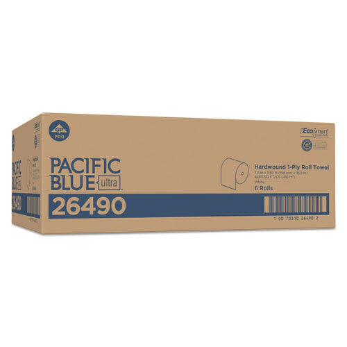 Pacific Blue Ultra Paper Towels, White, 7.87 X 1150 Ft, 6 Roll-carton