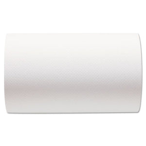 Hardwound Paper Towel Roll, Nonperforated, 9 X 400ft, White, 6 Rolls-carton