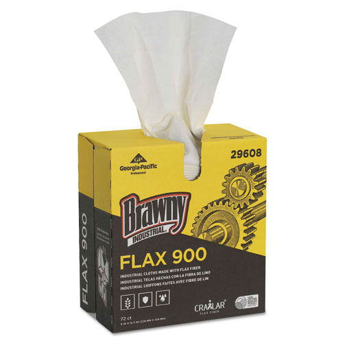 Flax 900 Heavy Duty Cloths, 9 X 16 1-2, White, 72-box, 10 Box-carton