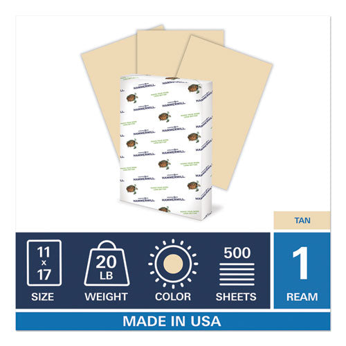 Colors Print Paper, 20lb, 11 X 17, Tan, 500-ream