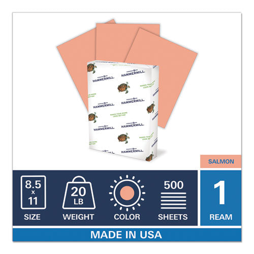 Colors Print Paper, 20lb, 8.5 X 11, Salmon, 500-ream