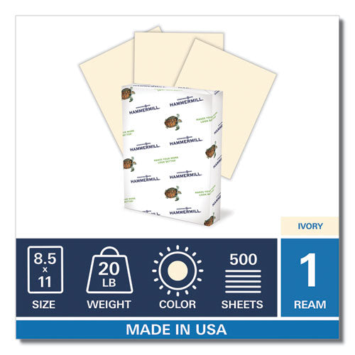 Colors Print Paper, 20lb, 8.5 X 11, Ivory, 500-ream
