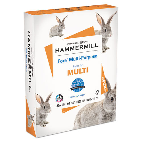Fore Multipurpose Print Paper, 96 Bright, 20lb, 8.5 X 11, White, 500 Sheets-ream, 10 Reams-carton