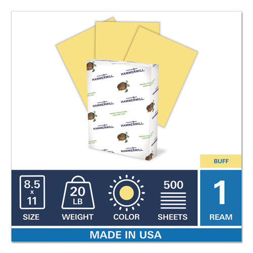 Colors Print Paper, 20lb, 8.5 X 11, Buff, 500-ream