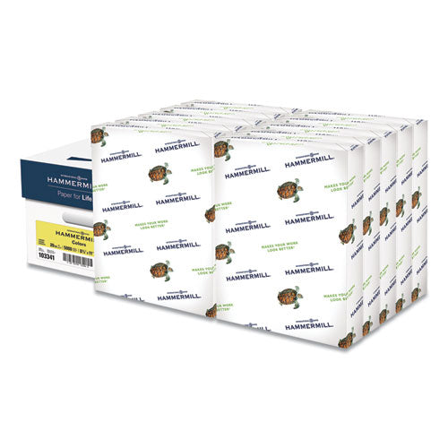 Colors Print Paper, 20lb, 8.5 X 11, Canary, 500 Sheets-ream, 10 Reams-carton