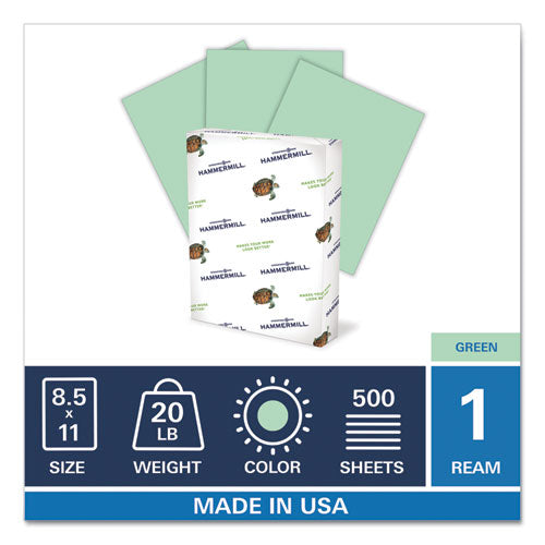 Colors Print Paper, 20lb, 8.5 X 11, Green, 500-ream