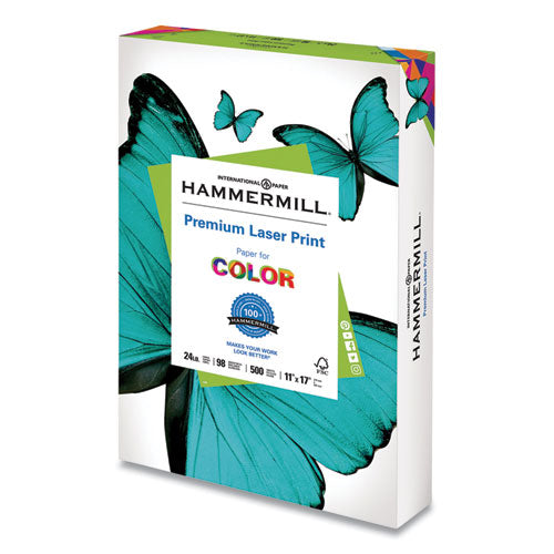 Premium Laser Print Paper, 98 Bright, 24lb, 11 X 17, White, 500-ream
