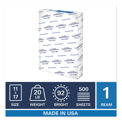 Copy Plus Print Paper, 92 Bright, 20 Lb, 11 X 17, White, 500-ream