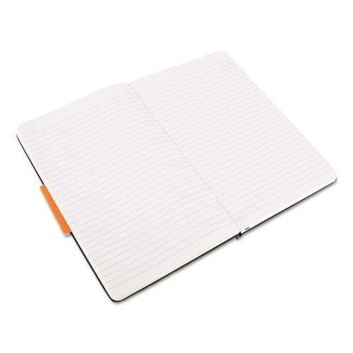 Hard Cover Notebook, Narrow Rule, Black Cover, 8.25 X 5, 192 Sheets