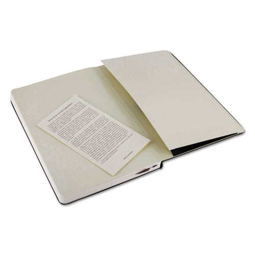Hard Cover Notebook, Unruled, Black Cover, 8.25 X 5, 192 Sheets